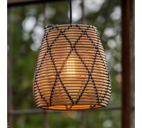 PR Home Suspension d'extérieur Lollo, aspect rotin naturel, Ø 28 cm Lollo, marron, Matière Plastique