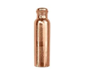 PR International Bouteille d'eau en cuivre pur gaufré avec couvercle 900 ml