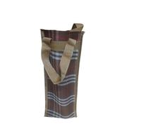 PR INTERNATIONAL Sac à bouteille d'eau moderne en toile de jute avec poignées, marron, Unique