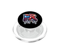 PR Street Art Drapeau Patriotique de Porto Rico Effet Goutte à Goutte PopSockets PopGrip pour MagSafe