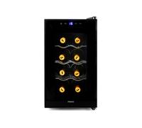 PRIMO PR169WK Cave à Vin - Pose Libre - 8 Bouteilles - Classe E - Noir