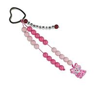Pracht Creatives Hobby 5935-12151 Chaîne de calcul avec porte-clés à décorer soi-même, écolier rose-rose, kit de bricolage avec 20 perles de calcul, pour la rentrée scolaire pour le sac de sucre