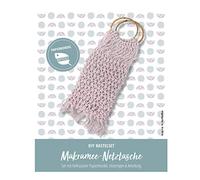 Pracht Creatives Hobby 5953-60151 Bricolage pour créer Un Sac en Filet macramé, kit Complet avec cordelette en Papier recyclé Rose Clair, Anneaux en Bois et Instructions, Pink, ca. 30 x 60 cm