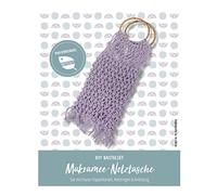 Pracht Creatives Hobby 5953-60521 Kit de Bricolage pour créer Un Sac en Filet à macramé, kit Complet avec cordelette en Papier recyclé Violet, Anneaux en Bois et Instructions