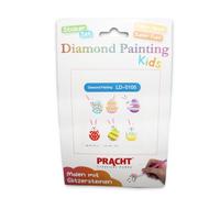 Pracht Creatives Hobby 6035-25251 Diamond Painting Stickerset, motif Pâques, set de bricolage pour créer des autocollants avec des pierres scintillantes, pour enfants à partir de 5 ans