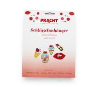 Pracht Creatives Hobby 6044-50031 Diamond Painting Porte-clés, motif choses douces, kit de bricolage pour créer 5 pendentifs avec des pierres scintillantes, pour enfants à partir de 5 ans