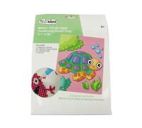 Pracht Creatives Hobby 6050-20051 Diamond Painting Set, motif tortue, accessoires inclus, dimensions env. 20 x 16 cm, kit de bricolage pour peindre avec des pierres scintillantes