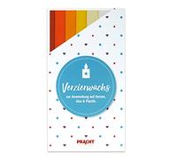 Pracht Creatives Hobby 7050-077 Plaques de cire décorative Mix, 6 demi-plaques, env. 200 x 50 x 0,5 mm, plaques de cire pour modeler et décorer des bougies