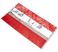 Pracht Creatives Hobby 7074-20235 Plaques de cire décoratives Mix rouge/argent, 3 demi-plaques de cire, env. 200 x 50 x 0,5 mm et une bande de cire, pour modeler et décorer des bougies