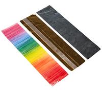 Pracht Creatives Hobby 7074-20515 Plaques de cire à décorer Mix arc-en-ciel/métallisé, 3 demi-plaques de cire env. 20 x 5 x 0,05 cm, bandes de cire incluses, pour modeler et décorer des bougies