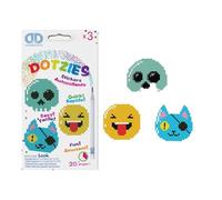 Pracht Creatives Hobby Diamond Dotz DTZ12-018 Diamond Dotzies Lot de 3 Autocollants Scintillants à Personnaliser et à décorer soi-même Idéal pour Les Enfants et Les débutants