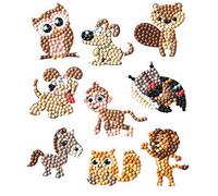 Pracht Creatives Hobby Diamond Painting Kit d'autocollants avec strass pour enfants à partir de 5 ans Motif animaux sauvages