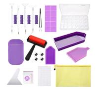 Pracht Creatives Hobby Diamond Painting, Set d'accessoires, Outils pour Peindre avec des Diamants, 24 pièces, boîte de tri Incluse