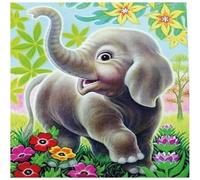 Pracht Creatives Hobby Diamond Painting Set, Tableau avec Motif éléphant et Accessoires, Set de Bricolage pour Peindre avec des Pierres Scintillantes, pour Enfants à partir de 5 Ans