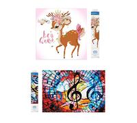 Pracht Creatives Hobby Dots 69503 Kit de bricolage pour enfants et adultes Motif Be The Queen et Triple Treble 45 x 10 cm Multicolore