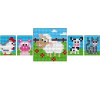 Pracht Creatives Hobby GmbH Kit de bricolage Pixel 18 Poulet, cochon, vache, chat, mouton