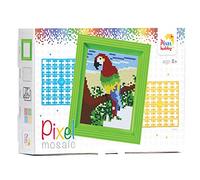 Pracht Creatives Hobby Pixel P31251 Emballage Cadeau mosaïque Perroquet, Image Pixel avec Cadre, système d'enfichage très Facile, sans Repassage ni Collage, tesselles en bioplastique