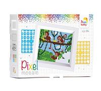 Pracht Creatives Hobby Pixel P31255 Emballage Cadeau mosaïque Singe, Image Pixel avec Cadre, système d'enfichage très Facile, sans Repassage ni Collage, tesselles en bioplastique