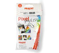 Pracht Creatives Hobby Pixel P90082-00505 Kit de bricolage amusant 17 pour enfants, système d'assemblage simple avec des petites pierres en bioplastique pour créer 2 porte-clés (médaillons)