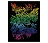 Pracht Creatives Hobby- Royal & Langnickel-Image Papillons Rainbow avec Crayon à gratter et modèle, Convient aux Enfants et aux Adultes, 4674-20321, Multicolore