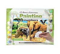 Pracht Creatives Hobby Royal & Langnickel - Peinture par numéros Animaux africains, contient des couleurs et des pinceaux, pour adultes et enfants à partir de 8 ans