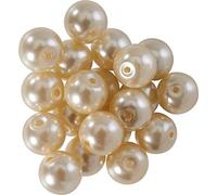 Pracht Rayher Lot de Perles de Cire en Verre Renaissance, Blanc, 35 pces, Ronde Ø 10mm, Arts créatifs, décorations, Bijoux -14403102