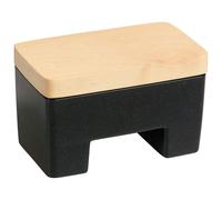 Practic Bable Beurrier 6,5 x 10 x 10 cm avec couvercle et système de refroidissement à eau 100 % polypropylène, couvercle en bois de hêtre, sans BPA