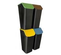 Practic Bini 10103435 Jeu de bacs de séparation Kit de conteneurs ségrégation 4x35 l