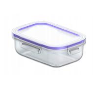 Practic récipient alimentaire hermétique 1L transparent sans BPA boîte repas en plastique robuste légère et compacte pour déjeuner snacks salades bureau école pique nique ou voyage
