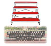 Practicable De Chœur Portable, Escalier De Scène Pliable Cadre En Acier | Surface Antidérapante, Support De Podium Et Gradins for Écoles, Églises Et Photos De Groupe(4tier)