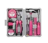 Practical 23pc Steel Home Tool Collection with Comfortable Grip Perfect for Women Nonslip Grip Tool Set Permanent Hand Equipment for Home Multiple Size Screwdriver Divisions