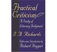 Practical Criticism I.A. Richards (Auteur)