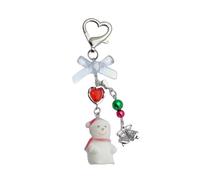 Practical Resin Resin Snowman Charm Keychain Pendant Accessoire pour Décorations De Noël Et Passionnés D'artisanat.