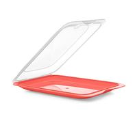 PracticDomus Charcuterie Conteneur Fresh Système, Conservation Optimale des Tranches dans Le Réfrigérateur (Corail)