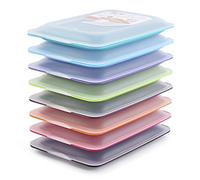 PracticDomus Porte-entonnoirs et aliments système Fresh, Conservation optimale des longueurs au réfrigérateur (8 couleurs)