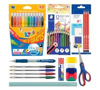 Trousse/Fourre Tout Triple du Spacieuses Sections Intérieures avec Fermeture à Glissière Individuel, Cas Multi Purpose pour Fournitures Scolaires (ColePack Basic)