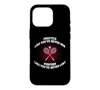 Practice Like You've Never Won Badminton Retro Vintage Coque pour iPhone 16 Pro