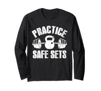 Practice Safe Sets Kettlebell Barbell Quote Manche Longue