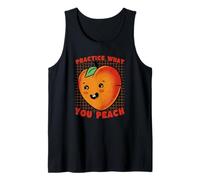 Practice What You Peach - Joli Design de Jeu de Mots Débardeur