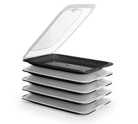 PracticFood Fresh System Lot de 5 boîtes à charcuterie de qualité supérieure - Rangement optimal au réfrigérateur (5 x noir)