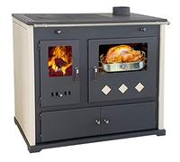 Practik Lux Poêle à bois avec compartiment de cuisson et plaque de cuisson 9,5 kW