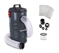Practixx Système d'aspiration PX-AS-100 | 1200 W avec Accessoires | Puissance : 215 m³/h | Capacité : 65L | Réservoir en métal | Tuyau de 2 m de diamètre : 100mm