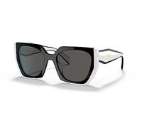 Prada Lunettes de soleil PR 15WS 09Q5S0 Acétate noir, verres gris, monture carrée Femme