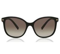 Prada Femme PR 22ZS 1AB0A7 Lunettes de soleil Acétate Noir Gris Carré Normale Ombré