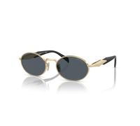 Prada Femme PR 65ZS ZVN09T Lunettes de soleil Métal Or Gris Ronde Normale