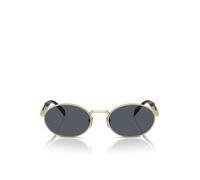 Prada Femme Prada PR 65ZS ZVN09T Lunettes de soleil Métal Or Gris Ronde Normale