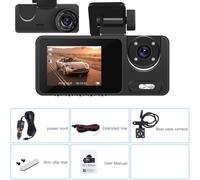 Prada-Caméra De Tableau De Bord Fhd Wifi Dvr 1080p,Enregistreur Vidéo De Conduite De Véhicule,Moniteur D'emballage Acc 24 Heures,Grand Angle,Accessoires De Voiture - Type 1080p-3cam-64g