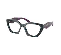 Prada Femme PR 09YV 06Z1O1 Montures optiques Acétate Tortue Transparent Géométrique Normale