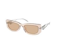 Prada Femme PR 14YS 19M4I2 Lunettes de soleil Acétate Marron Marron Carré Normale