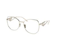 Prada Femme PR 57YS ZVN08N Lunettes de soleil Acier Or Transparent Géométrique Normale